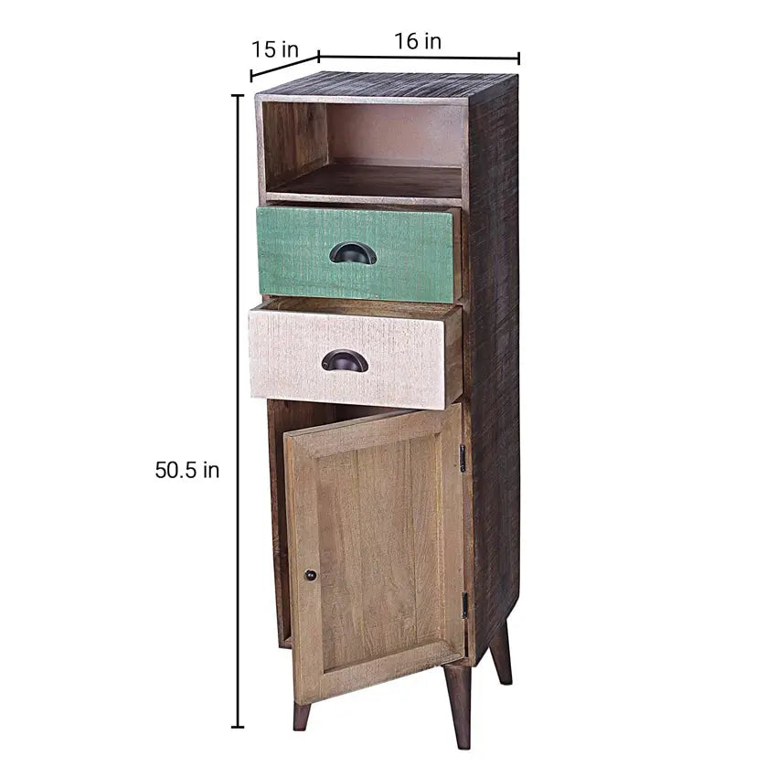 Edgar Solid Wood Tallboy Cabinet - Fabuliv