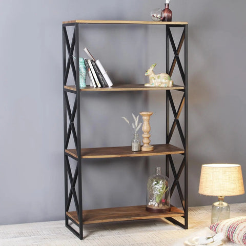 Renaud Iron and Solid Wood Display Unit