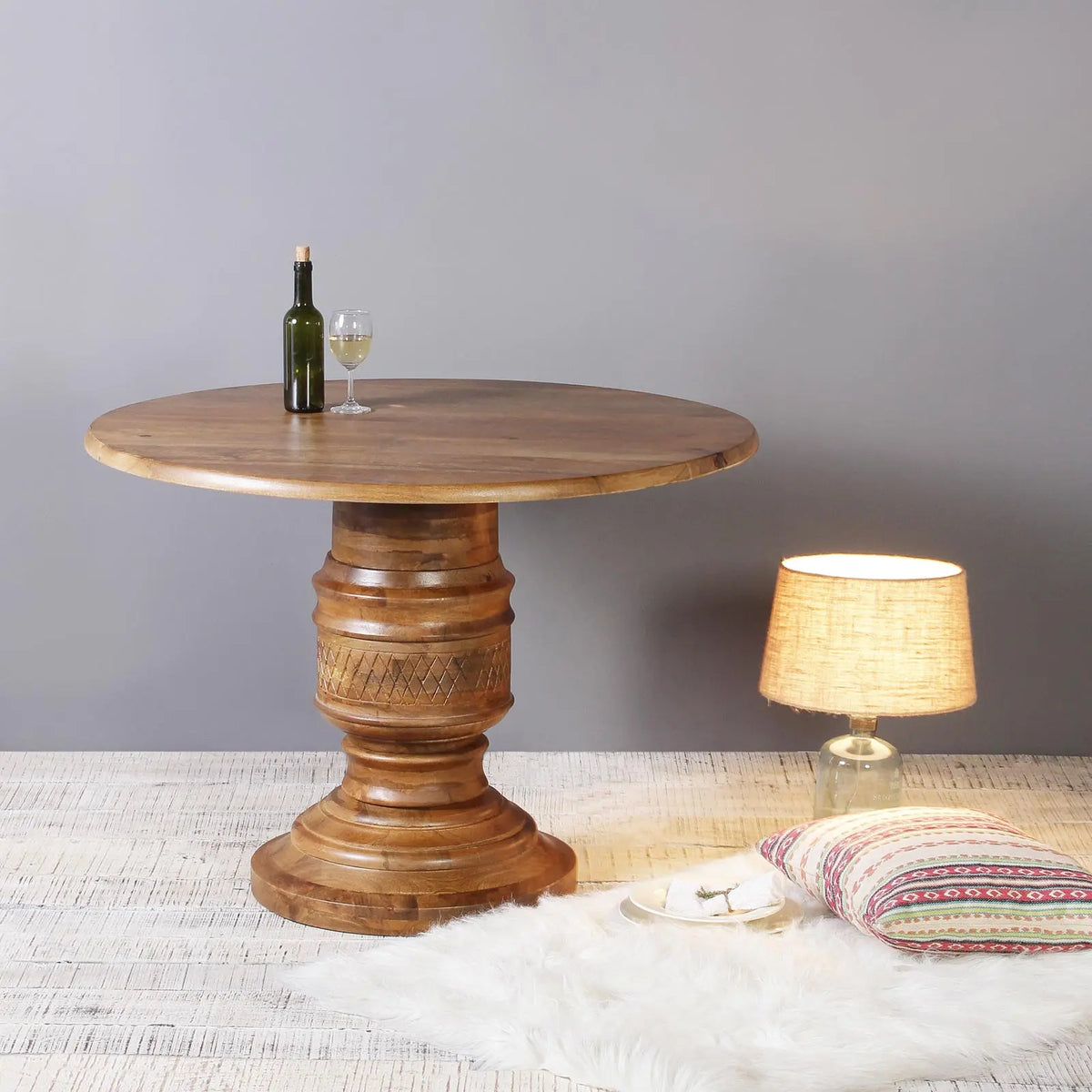 Garance New Solid Wood Round Dining Table