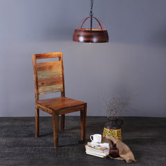 Norvin Solid Wood Chair in Vintage Finish