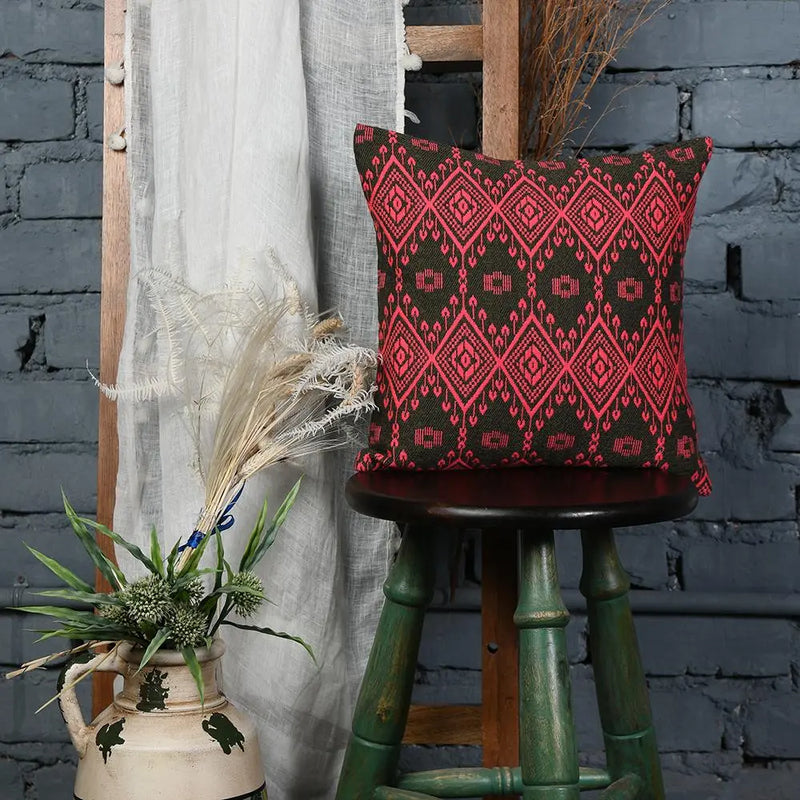 Multicolored Handwoven Cotton Cushion Covers set of 2