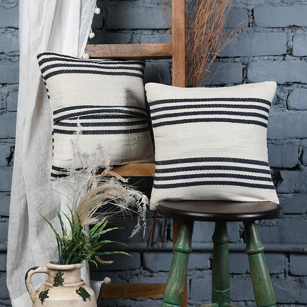 Country style Cotton Cushion Covers set of 2