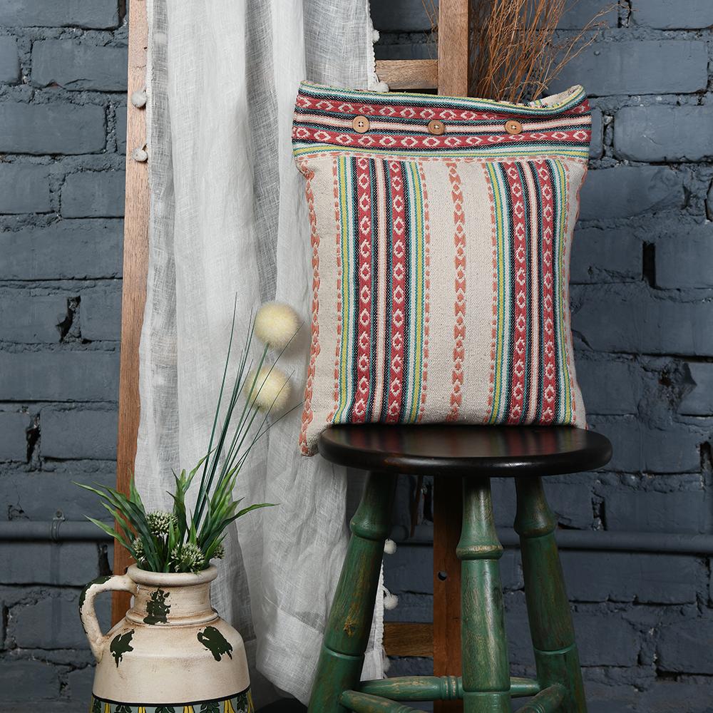 Handwoven Tribal Detailed Cushion Cover