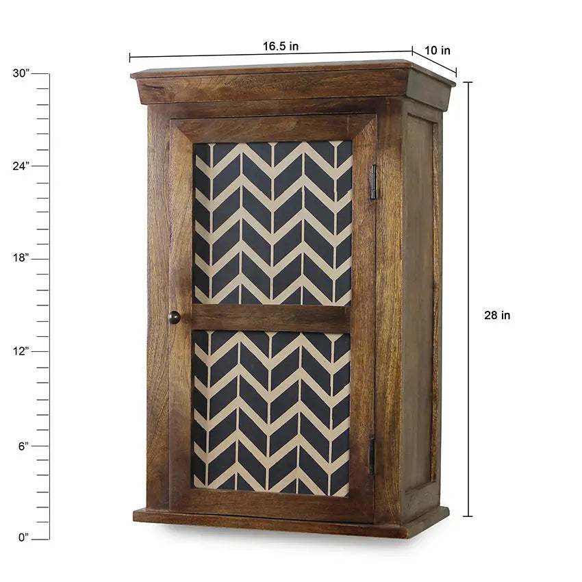 Alba Solid Wood Hand Painted Wall Shelf - Fabuliv