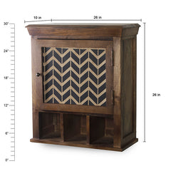 Alfredo Solid Wood Hand Painted Wall Shelf in 2 Sizes