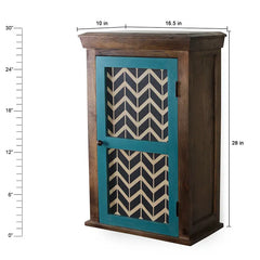 Alba Solid Wood Vintage Hand Painted Wall Shelf - Fabuliv
