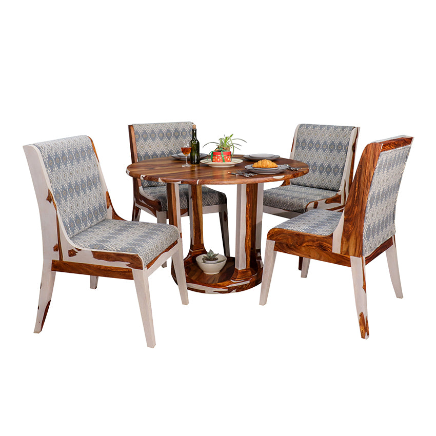 Cosimo Solid Wood Four Seater Dining Set