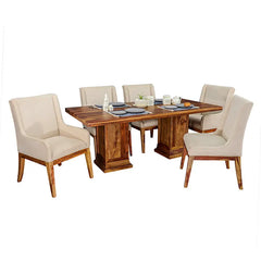 Enrico Solid Wood Six Seater Dining Set