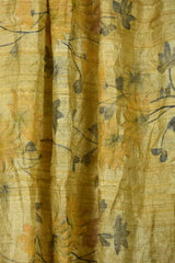 Yellow handpainted tussar silk dupatta