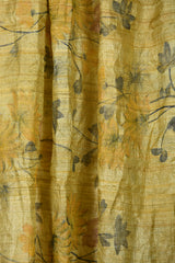 Yellow handpainted tussar silk dupatta