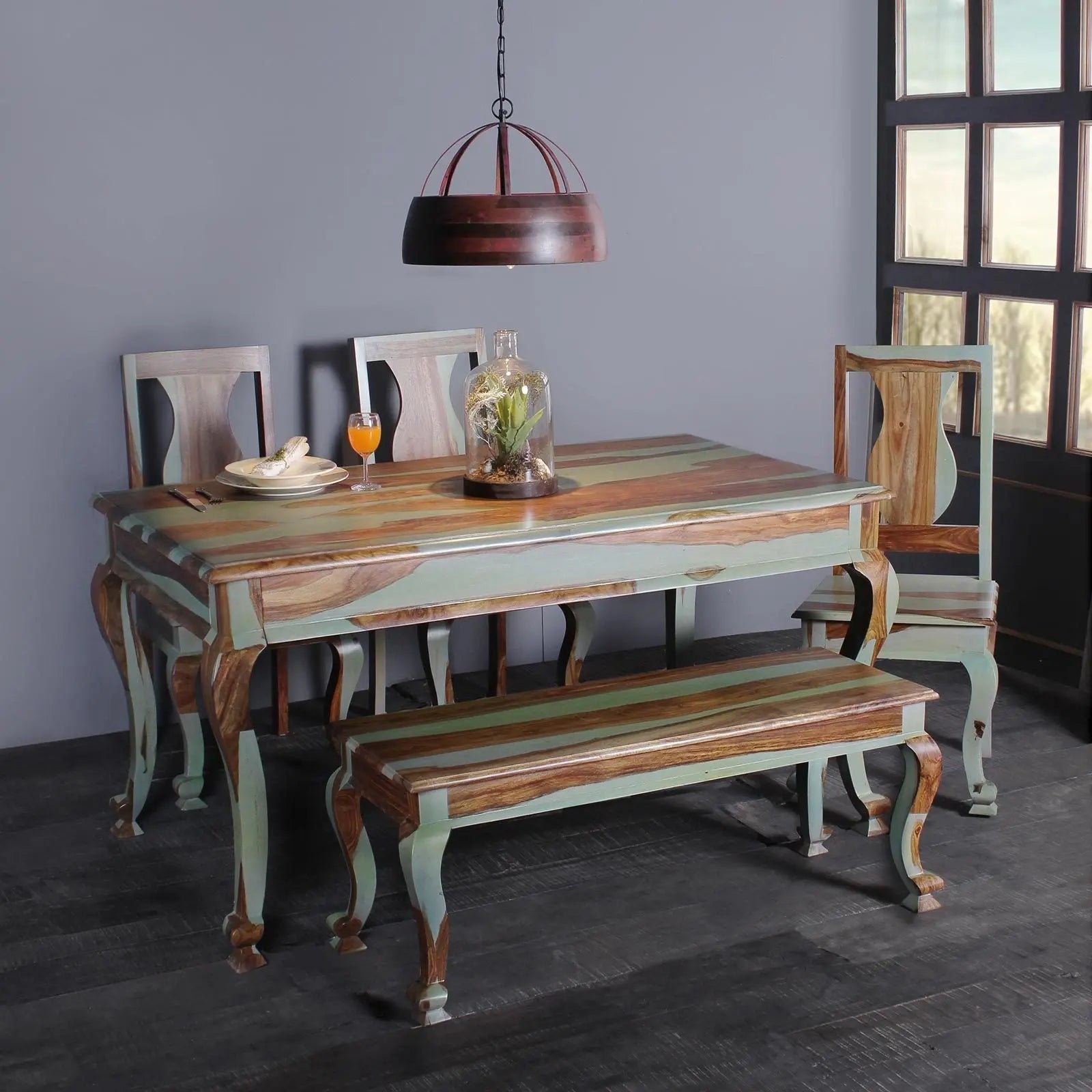 Pansy Solid Wood Six Seater Dining Set