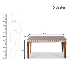 Odra Solid Wood Six Seater Dining Set