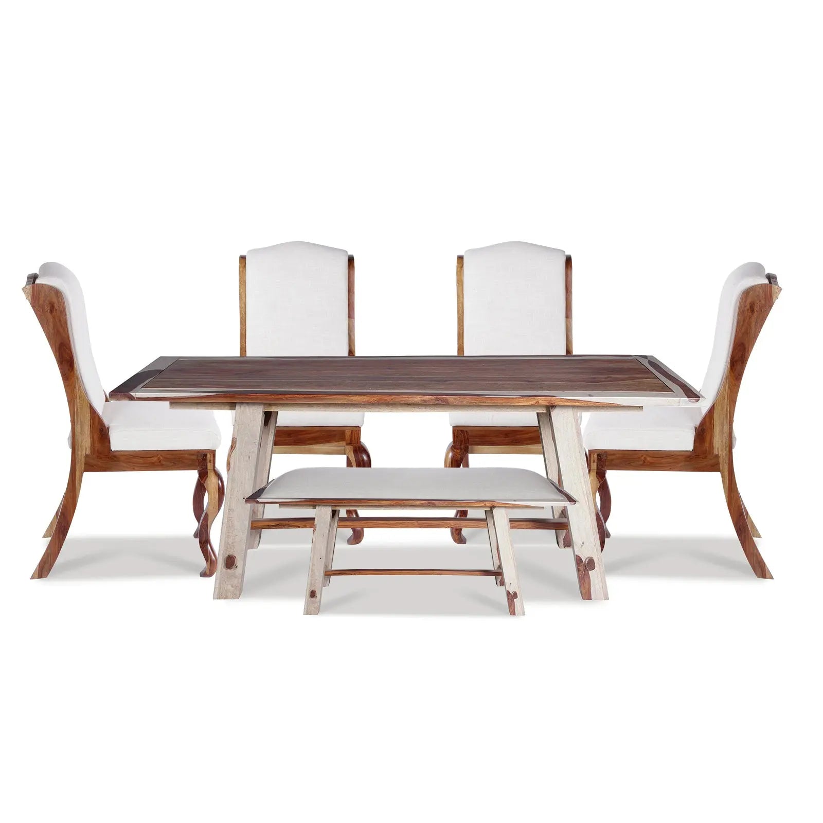 Paloma Solid Wood Six Seater Dining Set