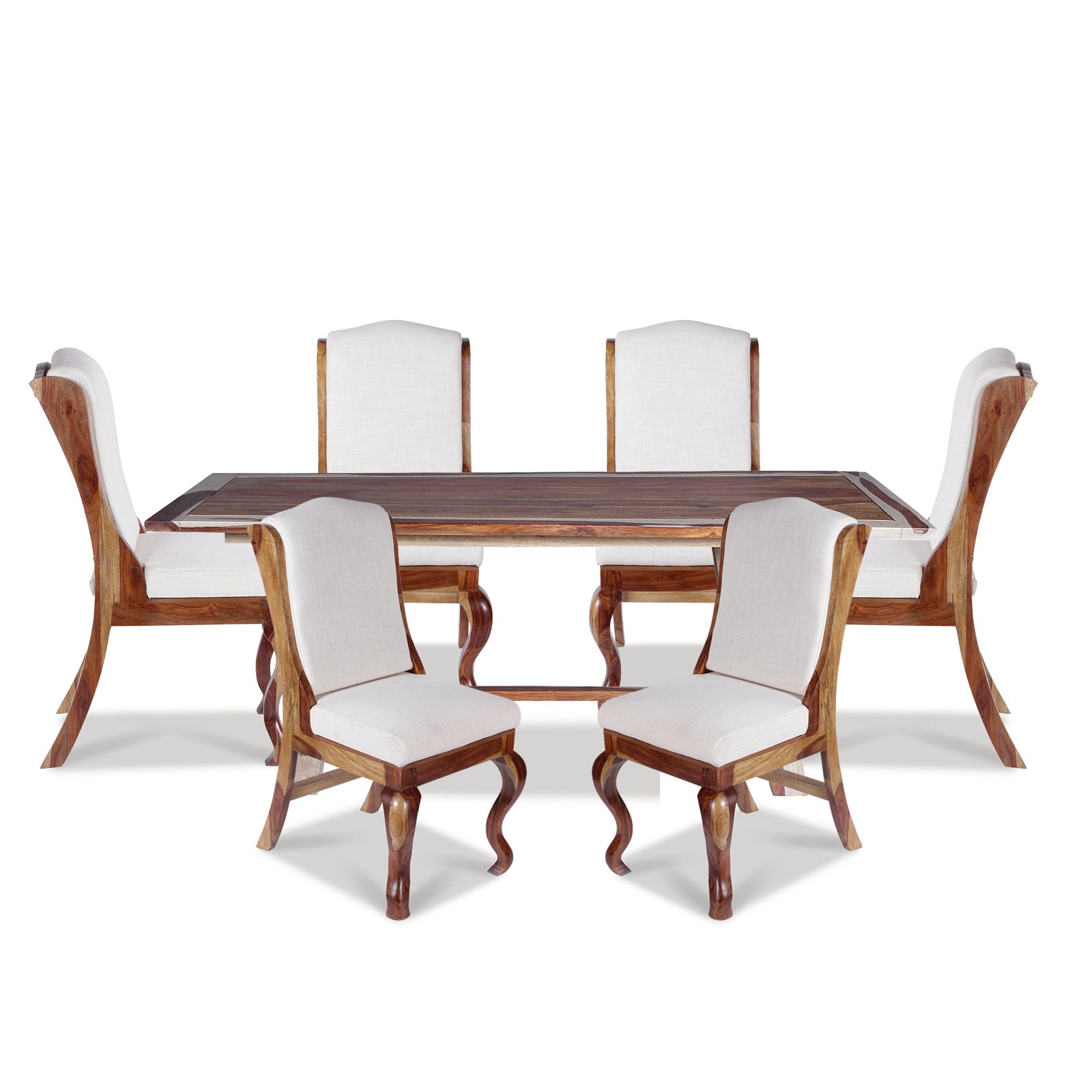 Paloma Solid Wood Six Seater Dining Set
