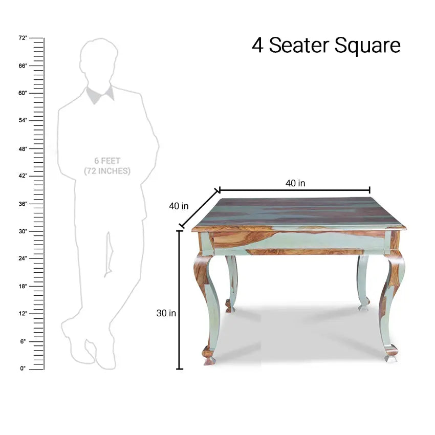 Solid Wood Six Seater Dining Set