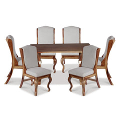 Solid Wood Six Seater Dining Set