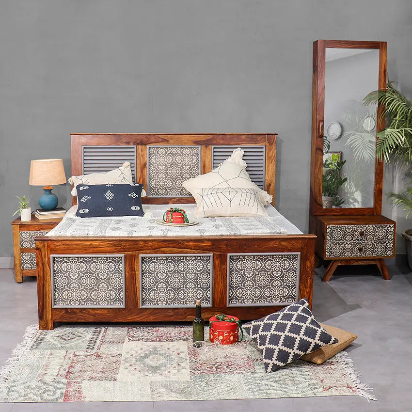 Felice Solid Wood Bed