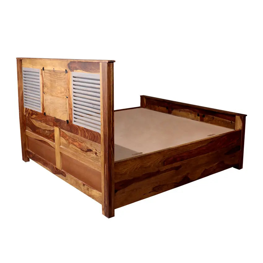 Felice Solid Wood Bed with Hand Painting
