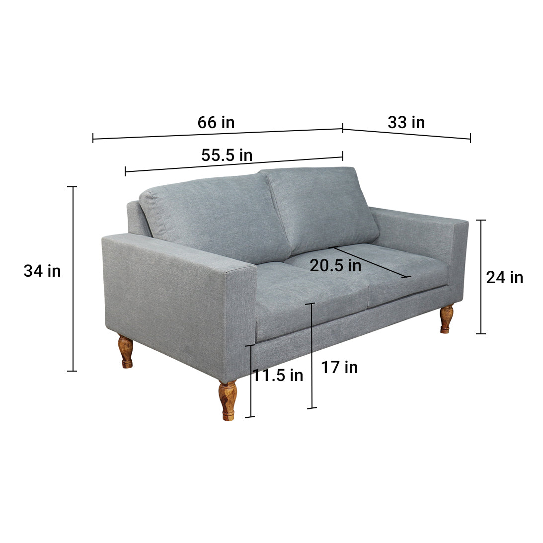 Romane Two Seater Sofa