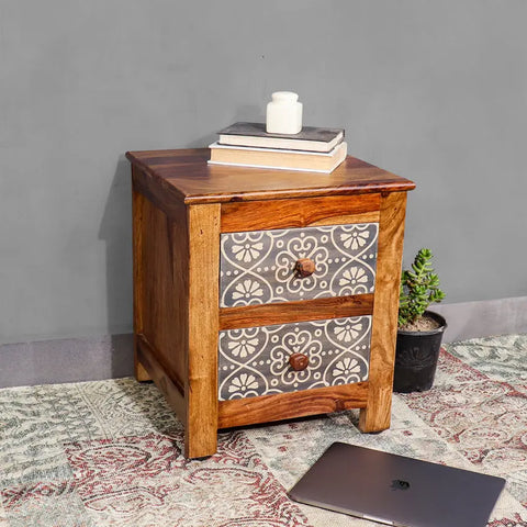 Felice Solid Wood Bedside Table