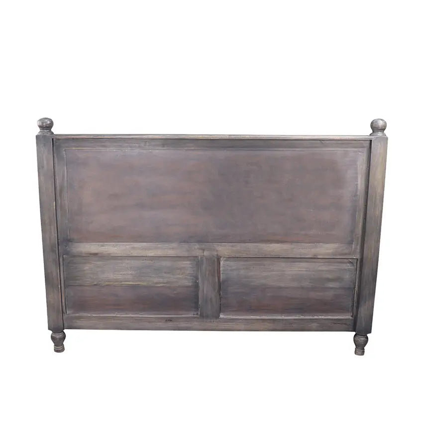 Frediano Solid Wood Bed in Vintage Grey Finish without Storage
