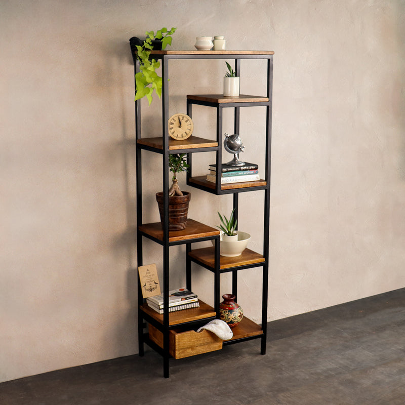 Jonas Iron and Wood Display Unit