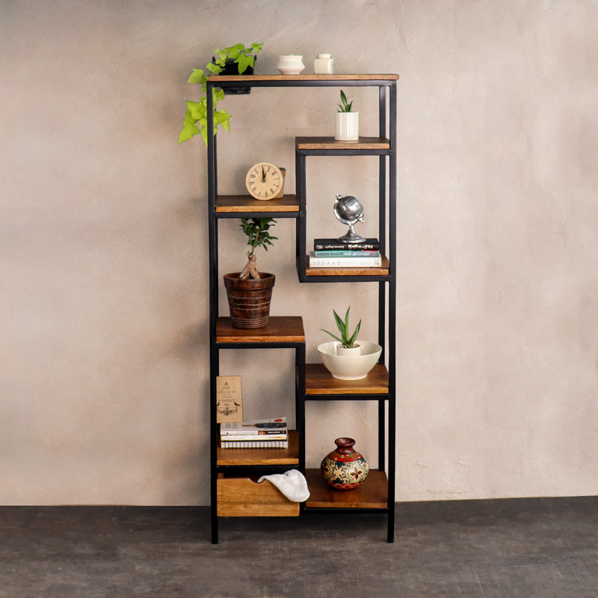Iron and Wood Display Unit