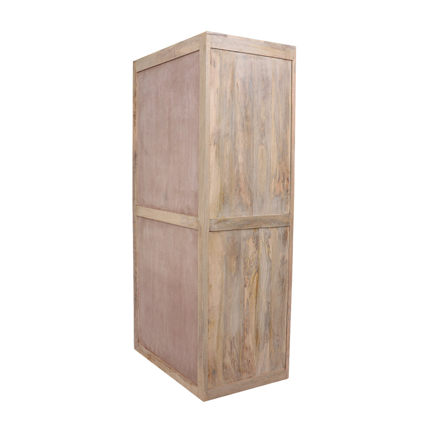 Dravidian Solid Wood Wardrobe - Fabuliv