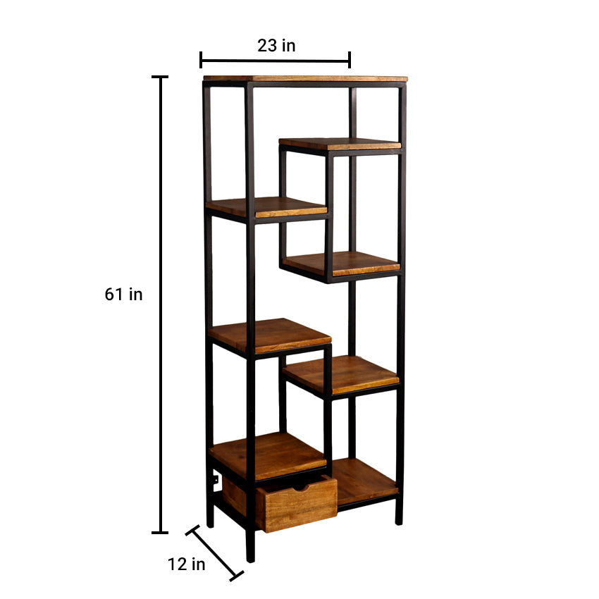 Iron and Wood Bathroom Unit