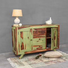 Pansy Solid Wood Cabinet in 2 Tone Finish