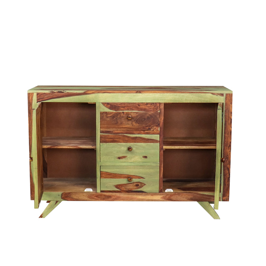 Pansy Solid Wood Cabinet in 2 Tone Finish