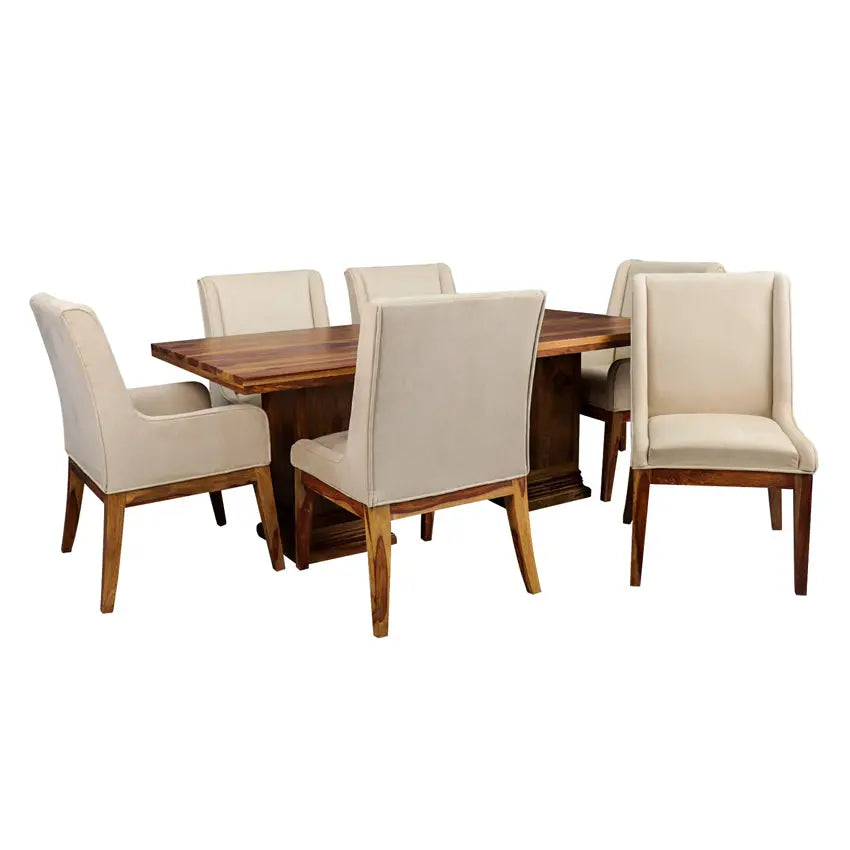 Solid Wood Six Seater Dining Set