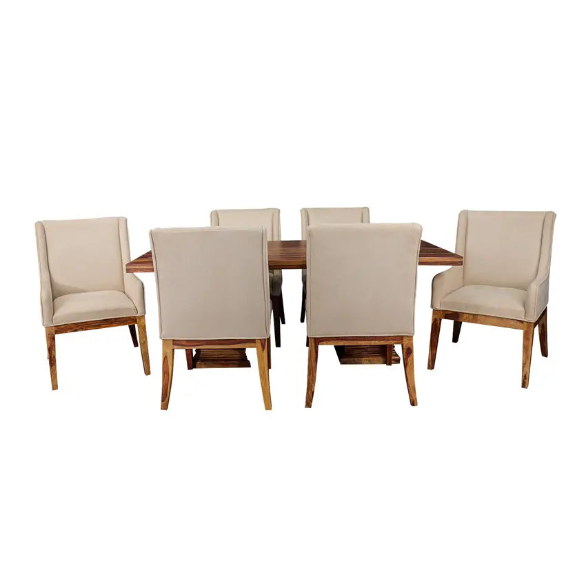 Solid Wood Six Seater Dining Set