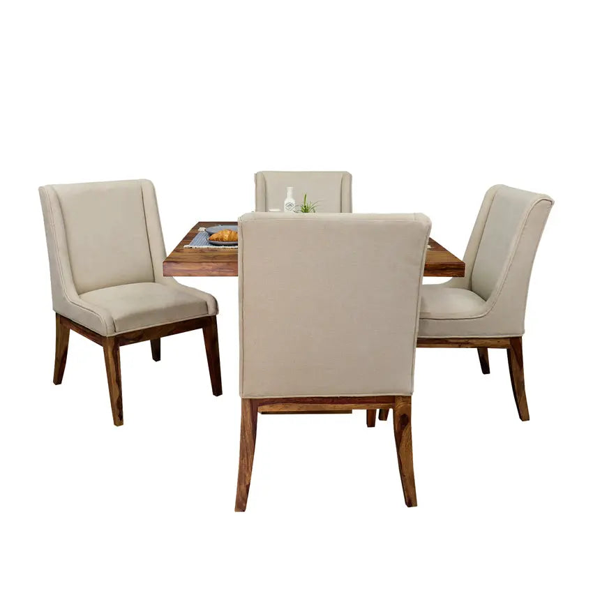 Enrico Solid Wood Four Seater Dining Set