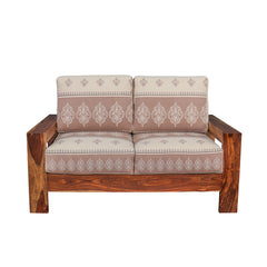 Trissino Solid Wood Three Seater Sofa with Hand Printed Upholstery