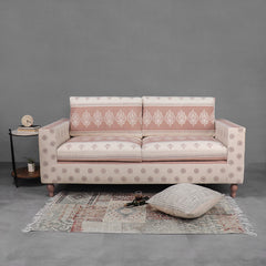 Alfeo Large Two Seater Sofa with Hand Printed Upholstery