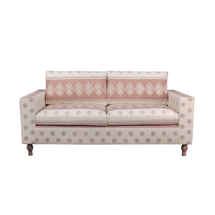 Alfeo Large Two Seater Sofa with Hand Printed Upholstery