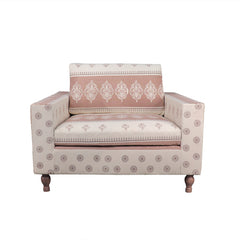 Alfeo Large One Seater Sofa with Hand Printed Upholstery