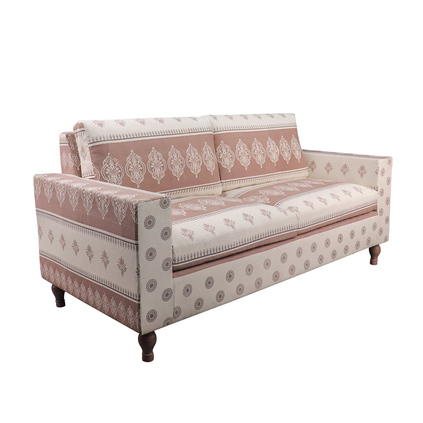 Alfeo Large Two Seater Sofa with Hand Printed Upholstery