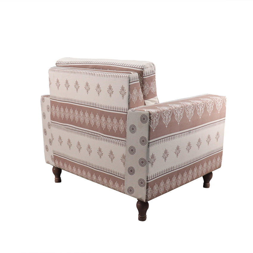 Alfeo Large One Seater Sofa with Hand Printed Upholstery