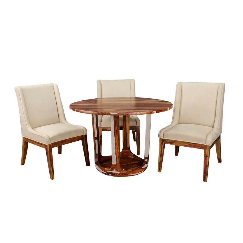 Efisio Solid Wood Four Seater Dining Set