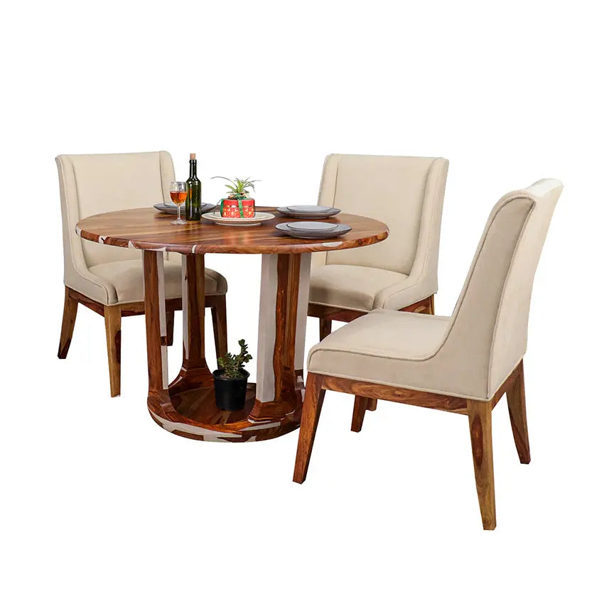 Efisio Solid Wood Four Seater Dining Set