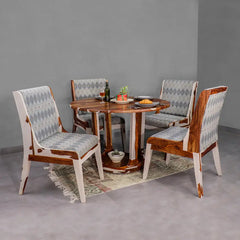 Cosimo Solid Wood Four Seater Dining Set