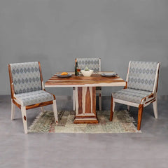 Callisto Solid Wood Four Seater Dining Set