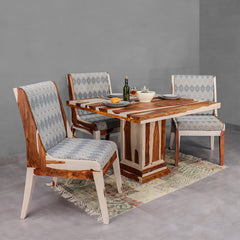 Callisto Solid Wood Four Seater Dining Set