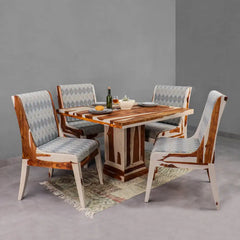 Callisto Solid Wood Four Seater Dining Set