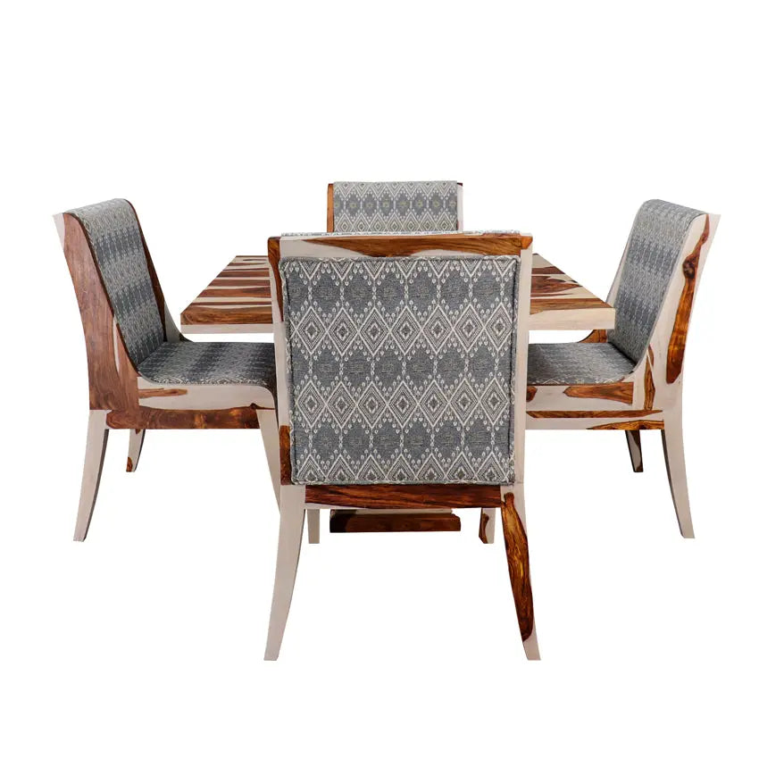 Solid Wood Four Seater Dining Set