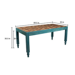 Gastone Solid Wood Six Seater Dining Table