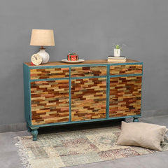 Gastone Solid Wood Cabinet - Fabuliv