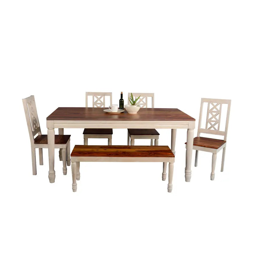 Solid Wood Six Seater Dining Set